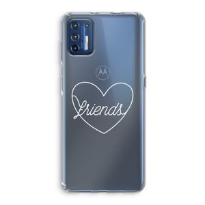 Friends heart pastel: Motorola Moto G9 Plus Transparant Hoesje
