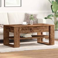Salontafel Oud hout 102 x 55 x 45 cm Bewerkt hout