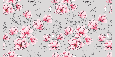 Vinyl tapijt Bloemen en planten Meerdere roze magnolia