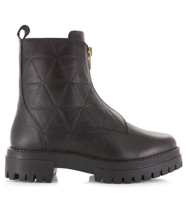 Shoecolate - Leren boots met front zip Leer Dames