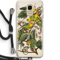 Carolinaparkiet: Samsung Galaxy J6 (2018) Transparant Hoesje met koord