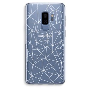 Geometrische lijnen wit: Samsung Galaxy S9 Plus Transparant Hoesje