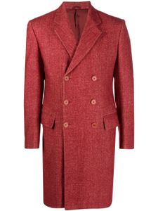 Helmut Lang Pre-Owned manteau croisé à revers crantés 1990 - Rouge