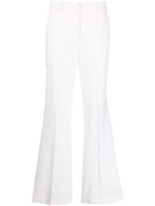 P.A.R.O.S.H. pantalon évasé à taille mi-haute - Blanc