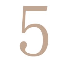 Vaessen Creative • houten cijfer "5" 9cmx3mm