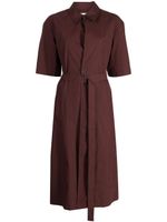 Studio Nicholson robe-chemise Lugana Wrapover - Marron