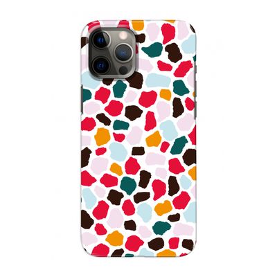 Colored Giraffe: Volledig geprint iPhone 12 Hoesje