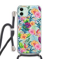 Tropisch 2: iPhone 11 Transparant Hoesje met koord