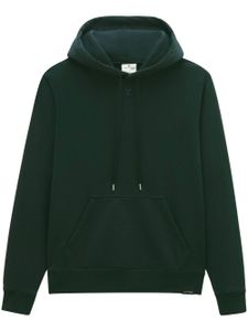 Courrèges hoodie en coton à logo brodé - Vert