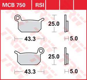 TRW Remblokken, en remschoenen voor de moto, MCB750RSI Sinter competitie offroad