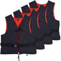 vidaXL Zwemvesten 50 N 30-50 kg marineblauw 4 st - thumbnail