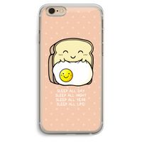 Sleep All Day: iPhone 6 Plus / 6S Plus Transparant Hoesje