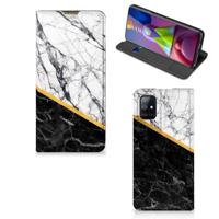 Samsung Galaxy M51 | Standcase | Marmer Wit Zwart - Origineel Cadeau Man