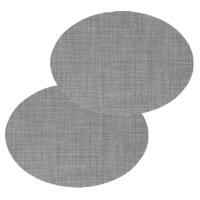 Placemat Maoli - Set van 8x stuks - ovaal - taupe - 48 x 35 cm - kunststof - onderlegger Placemat Maoli - Set van 8x stuks - ovaal - taupe - 48 x 35 cm - kunststof - onderlegger