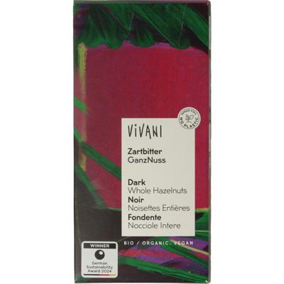 Vivani Chocolade puur met hele hazelnoten bio
