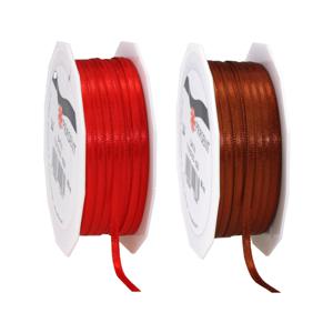 Cadeaulint/sierlint pakket - koper/rood - 3 mm x 50 meter - Hobby/decoratie/knutselen