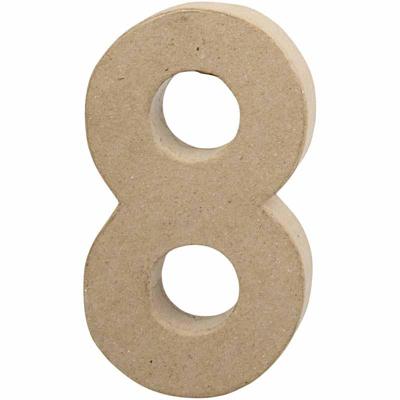 Creativ Company Cijfer, 8, h: 20,2 cm, b: 11 cm, dikte 2,5 cm, 1 stuk