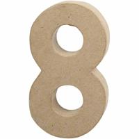 Creativ Company Cijfer, 8, h: 20,2 cm, b: 11 cm, dikte 2,5 cm, 1 stuk