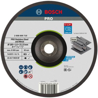 Bosch Accessoires Doorslijpschijven Rapido Standard | 180 mm | Per 1 | 2608600710 - 2608600710