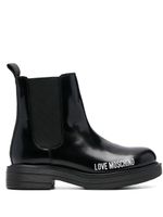 Love Moschino bottines à logo imprimé - Noir - thumbnail