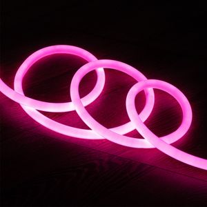 Flexibele roze neon led strip 12m / 12 meter (Roze)