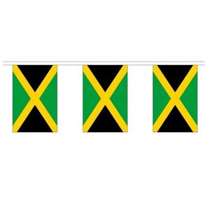 2x Polyester vlaggenlijn van Jamaica 3 meter   -