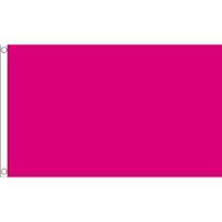 Fuchsia roze grote uni kleur vlag - 150 x 90 cm - polyester - met ophang ringen