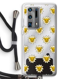 Leeuwenkoppen: Huawei P40 Pro Plus Transparant Hoesje met koord