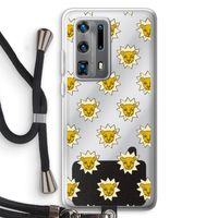 Leeuwenkoppen: Huawei P40 Pro Plus Transparant Hoesje met koord