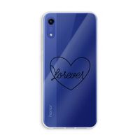 Forever heart black: Honor Play 8A Transparant Hoesje