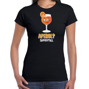 Apres ski t-shirt voor dames - aperol supertoll - zwart - apres ski/wintersport - aperol spritz