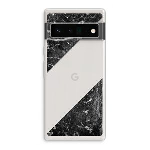 Zwart marmer: Google Pixel 6 Pro Transparant Hoesje