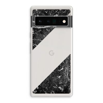 Zwart marmer: Google Pixel 6 Pro Transparant Hoesje