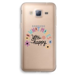 Happy days: Samsung Galaxy J3 (2016) Transparant Hoesje