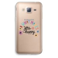 Happy days: Samsung Galaxy J3 (2016) Transparant Hoesje
