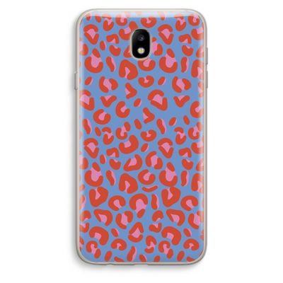 Leopard blue: Samsung Galaxy J7 (2017) Transparant Hoesje