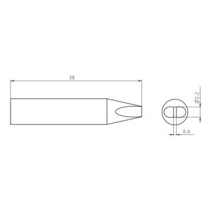 Weller RTU 022 S MS Soldeerpunt Beitelvorm Lengte soldeerpunt: 28 mm Inhoud: 1 stuk(s)