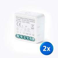 Zigbee inbouwschakelaar 2 gang - Set van 2