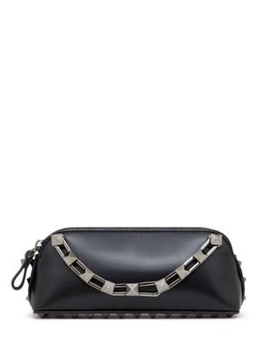 Valentino Garavani mini pochette Rockstud en cuir - Noir