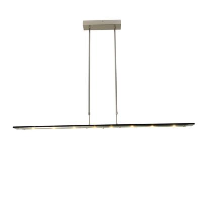 Masterlight Hanglamp eettafel - kantoorVigo 130cm nikkel met zwart - 2631-37-05-DW