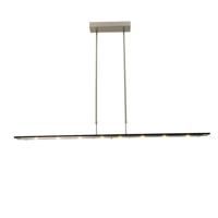 Masterlight Hanglamp eettafel - kantoorVigo 130cm nikkel met zwart - 2631-37-05-DW