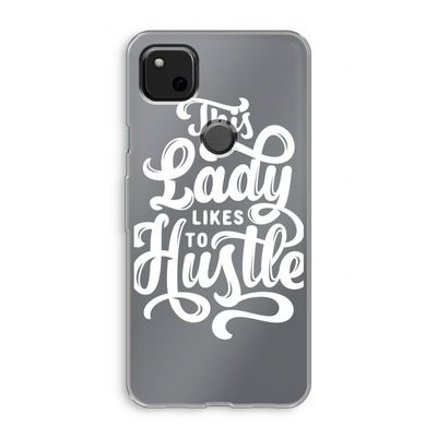 Hustle Lady: Google Pixel 4a Transparant Hoesje