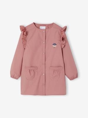 Gepersonaliseerde schort MARGOT effen meisje rouge
