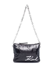 Karl Lagerfeld sac porté épaule à détail signature - Noir