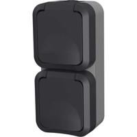 Dubbel stopcontact - QUARX - Aqua Pro - Buiten, verticaal, IP55, 250V, 16A