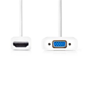 Nedis CCGB34900WT02 video kabel adapter 0,2 m VGA (D-Sub) HDMI Type A (Standaard) Wit