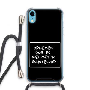 Schotelvod: iPhone XR Transparant Hoesje met koord