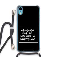 Schotelvod: iPhone XR Transparant Hoesje met koord