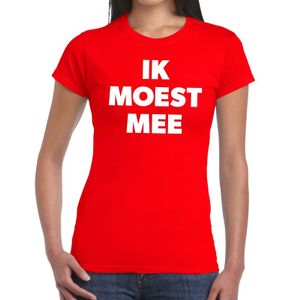 Ik moest mee t-shirt rood voor dames