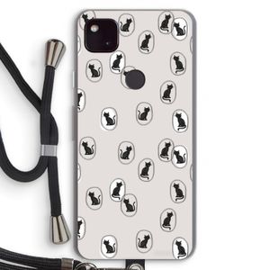 Miauw: Pixel 4a 5G Transparant Hoesje met koord